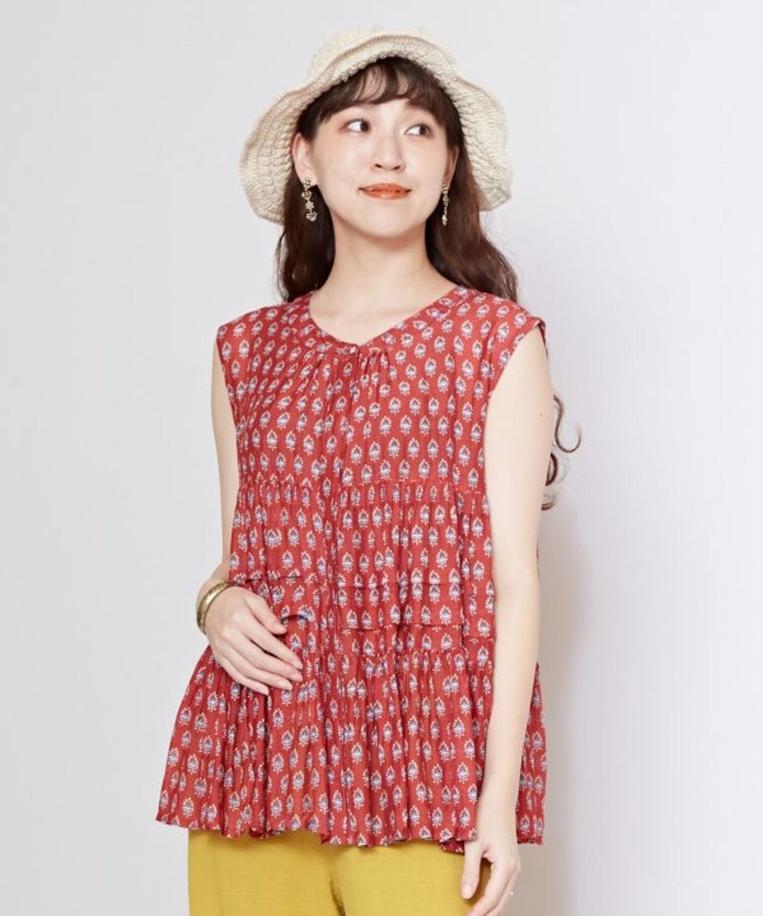 【热门预购】传统工艺巴格鲁微光层次无袖衬衫 (4色) IKH-5201 - 女装衬衫 - 其他材质 