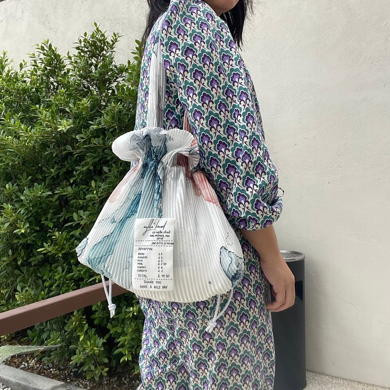 Wyllabrand 冬季拿铁 Jumbo 饺子百褶袋 - 手提包/手提袋 - 其他材质 蓝色