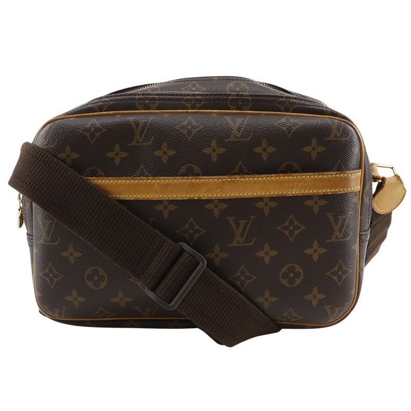 【日本直送】路易威登 LOUIS VUITTON Reporter PM 肩背包 M45254 Monogram 帆布 棕色 SP0023【二手品】 - 侧背包/斜挎包 - 人造皮革 咖啡色