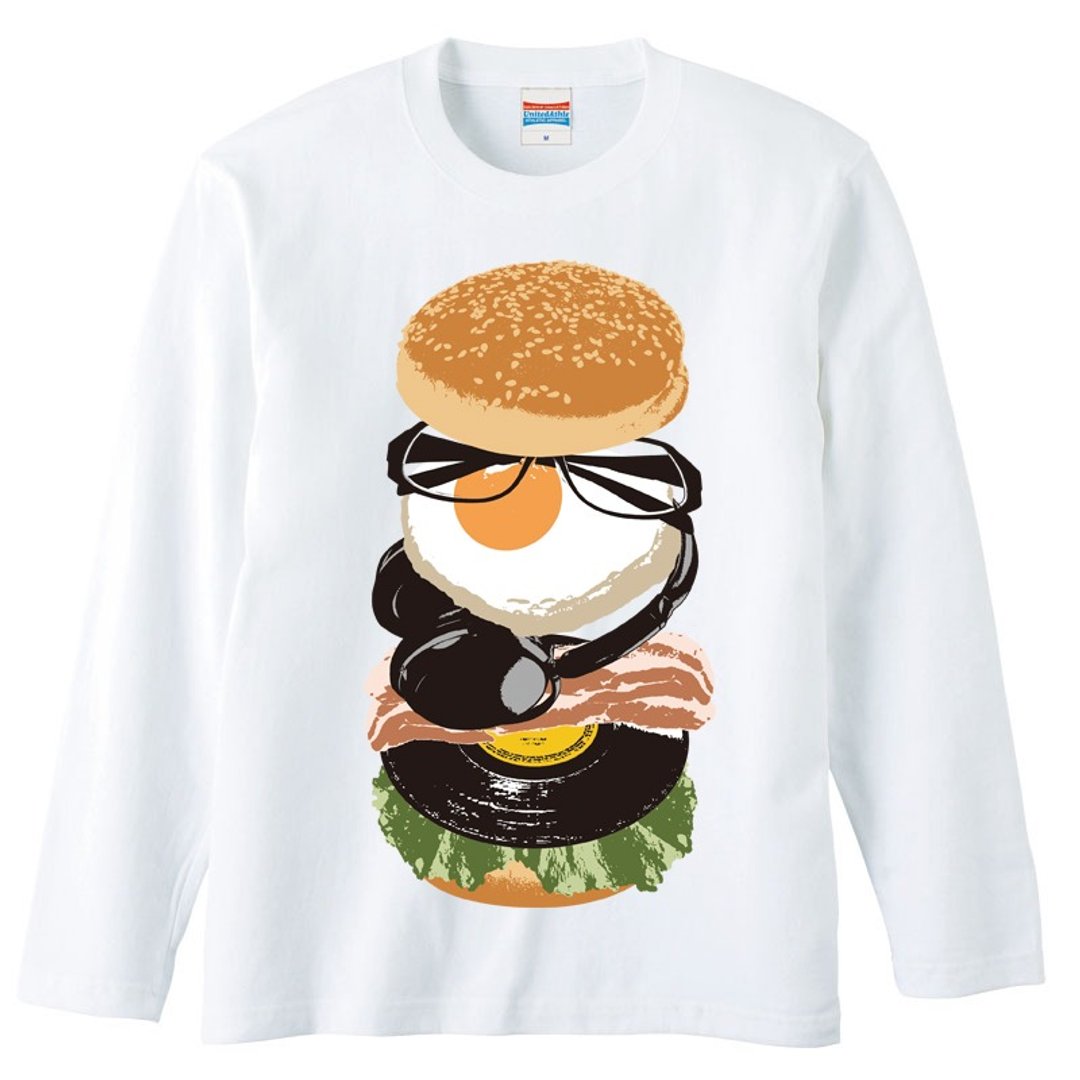 Long sleeve T-shirt / Freedom - 男装上衣/T 恤 - 棉 白色