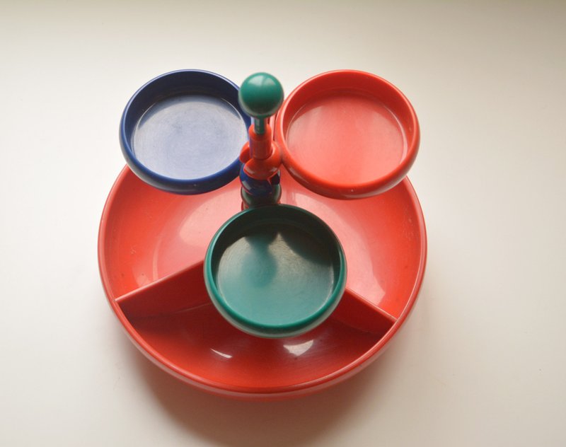 德国早期旧货 太空感旋转装饰盘 - 摆饰 - 塑料 多色