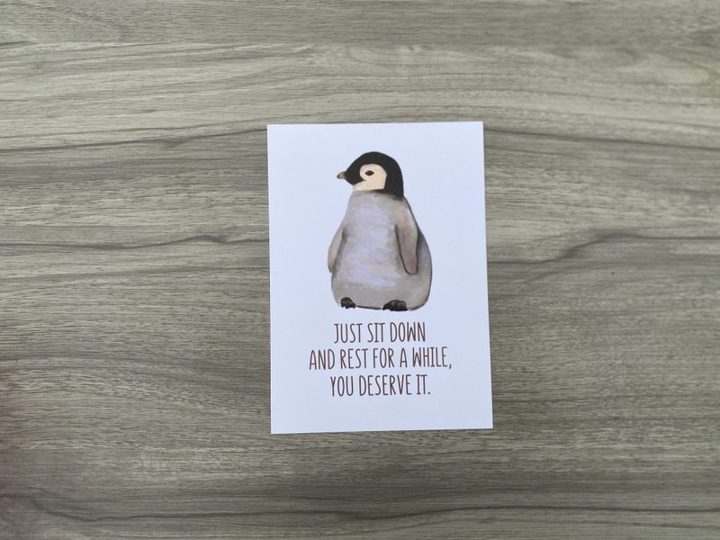 企鹅/明信片 - 卡片/明信片 - 纸 白色