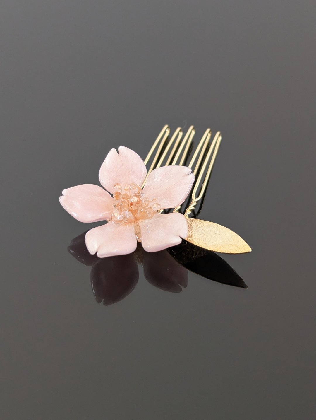 Everpink 日本永生樱花树脂发饰 不凋花 真花 吉野樱 - 发饰 - 树脂 粉红色