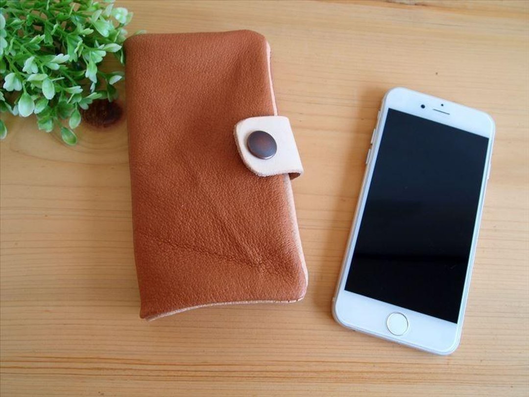 [Made to order classic camel] Pig leather soft smartphone case [Multi-model] Leather cover [iphone6, xperia, galaxy] - 其他 - 真皮 咖啡色
