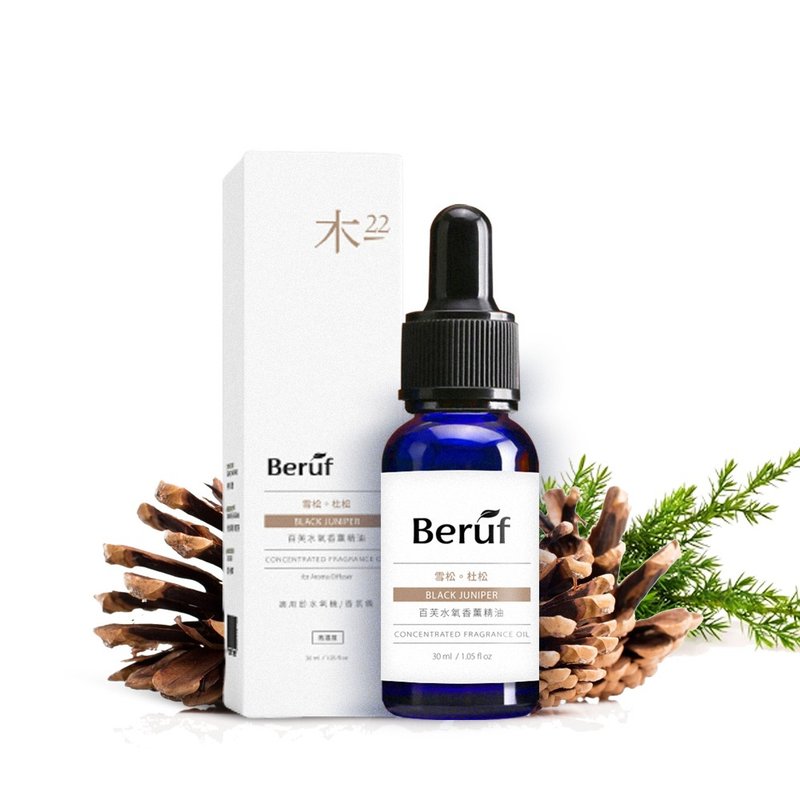 浓缩 百芙Berùf 香氛精油 木质调 雪松杜松 30ml - 香薰/精油/线香 - 玻璃 白色