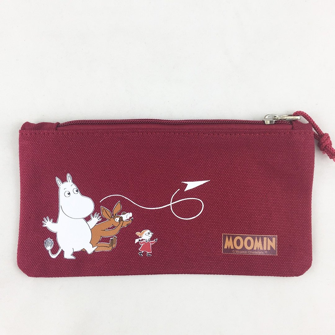 Moomin噜噜米授权-笔袋(红) - 铅笔盒/笔袋 - 棉 红色