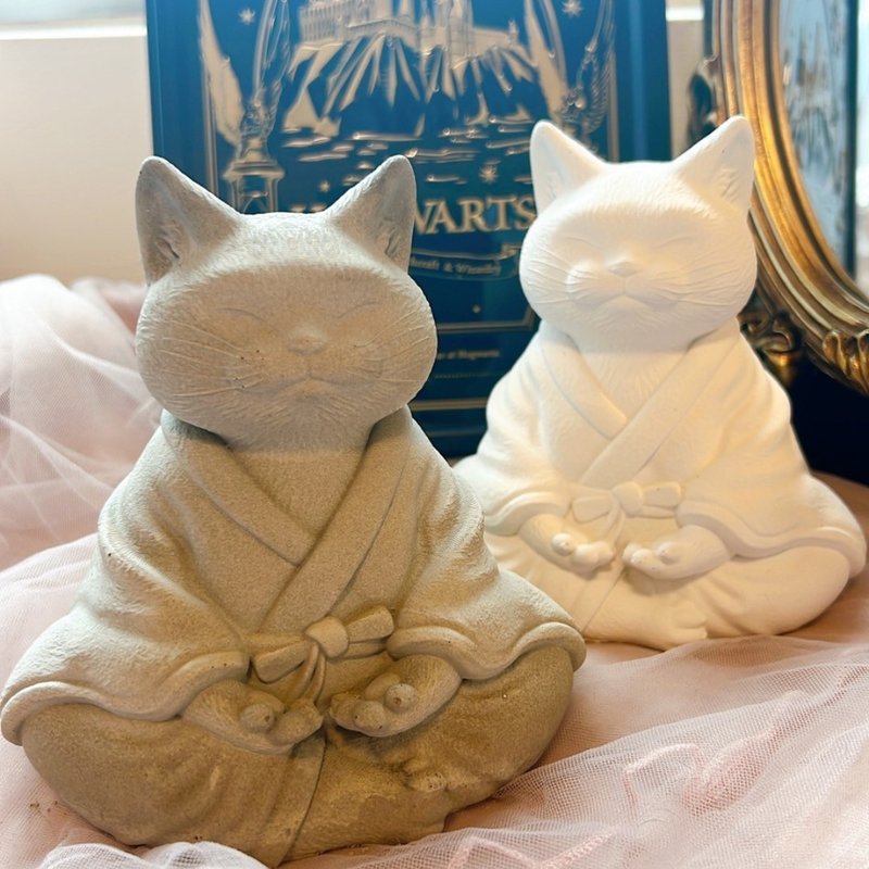 冥想猫咪 环保水泥扩香石摆饰 - 摆饰 - 水泥 