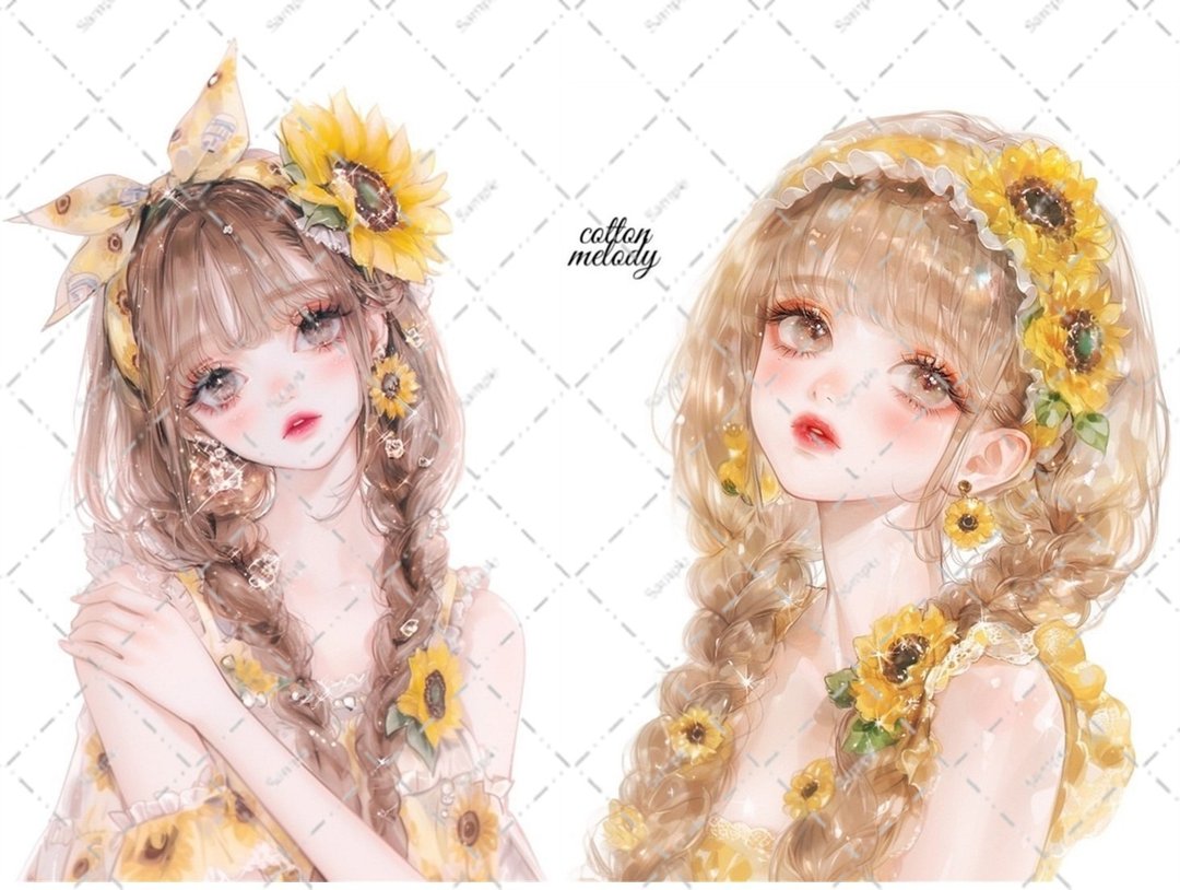 original sticker no.6299 人物贴纸 原创贴纸 人物贴纸 女孩贴纸 原创人物贴纸 - 贴纸 - 纸 