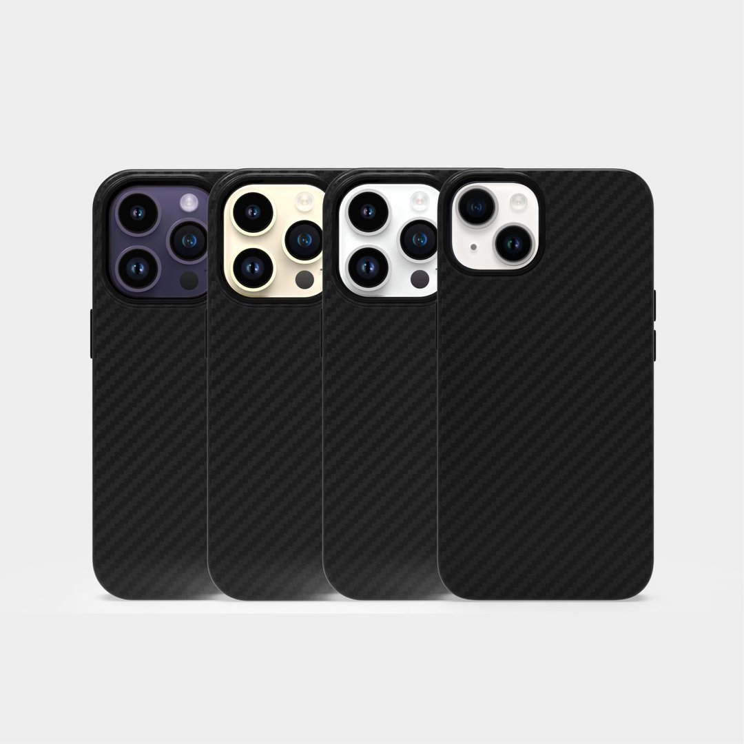 【UNIU】CUERO 碳纤维皮革壳-磁吸式 iPhone 14/Pro/Plus/Max - 手机壳/手机套 - 碳纤维 黑色