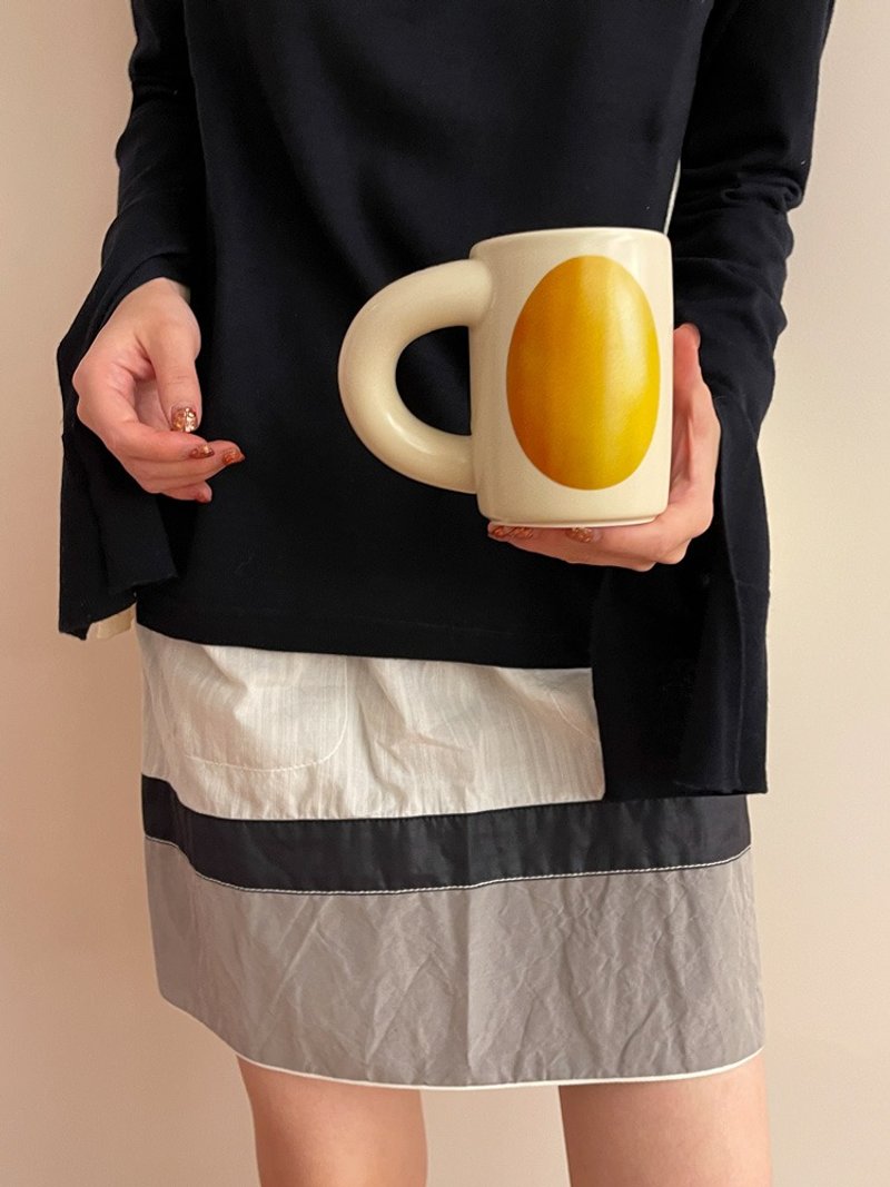 鸡蛋通心粉杯 陶瓷粗把手 大容量 马克水杯 - 其他杯子 - 瓷 多色