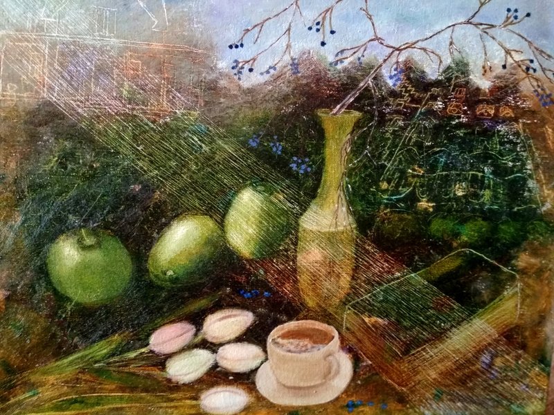 Thinking on art, Original oil painting 40x50 cm - 墙贴/壁贴 - 其他材质 