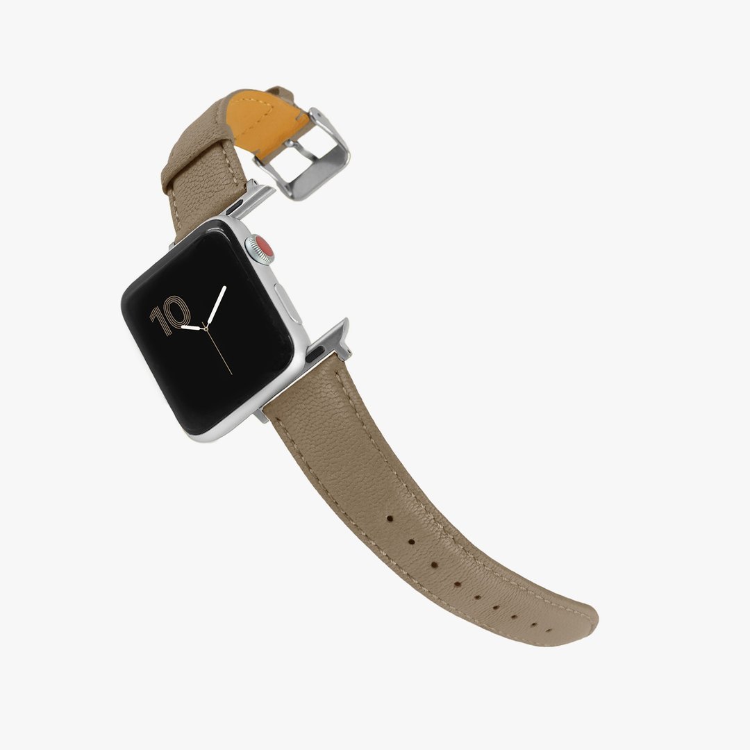 定制化礼物意大利真皮革表带Apple Watch 榛子驼色 - 表带 - 真皮 卡其色