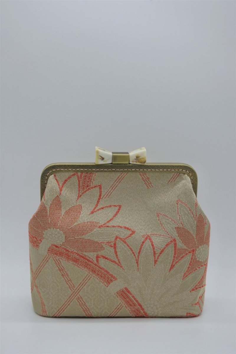 Clutch back of the sash made from the obi - 侧背包/斜挎包 - 棉．麻 粉红色