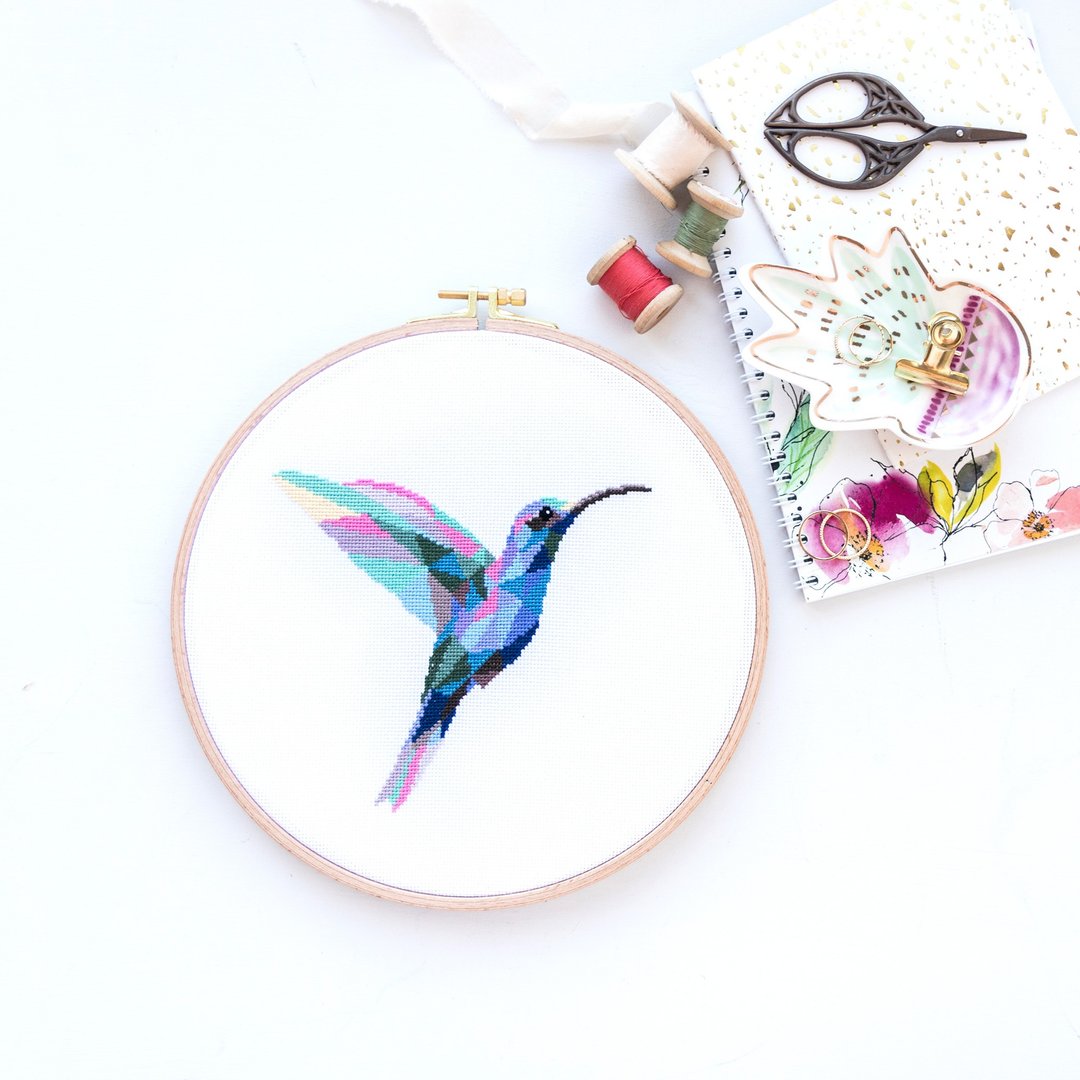 Hummingbird Cross Stitch PDF Pattern 十字繡 - 编织/刺绣/羊毛毡/裁缝 - 其他材质 