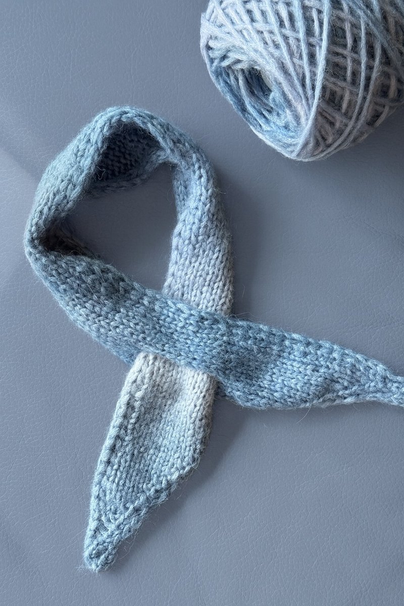 新品 设计款 纯手工编织 长缎染羊驼毛 小围巾 - 围巾/披肩 - 羊毛 