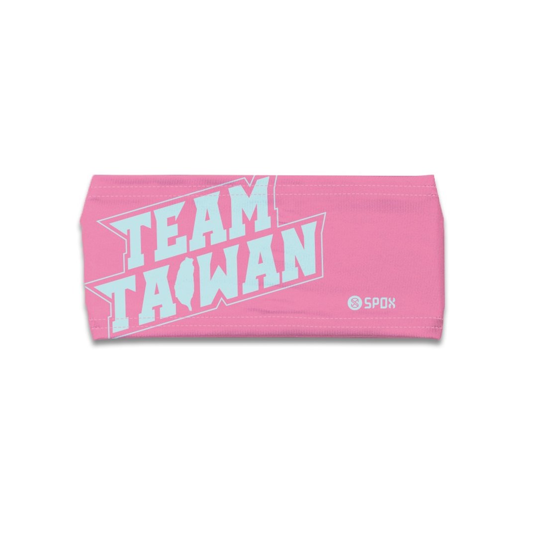 【TEAM TAIWAN 大logo】女孩粉红汽水 潮流运动凉感 / 头带 - 运动配件 - 聚酯纤维 多色
