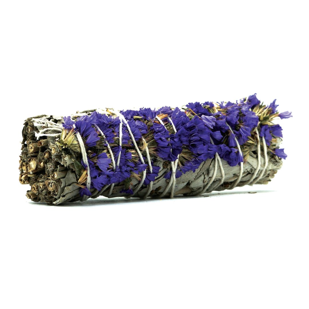 Faiza Naturals 加洲紫星辰花配白鼠尾草烟薰棒 4寸 真空包装 - 香薰/精油/线香 - 植物．花 绿色