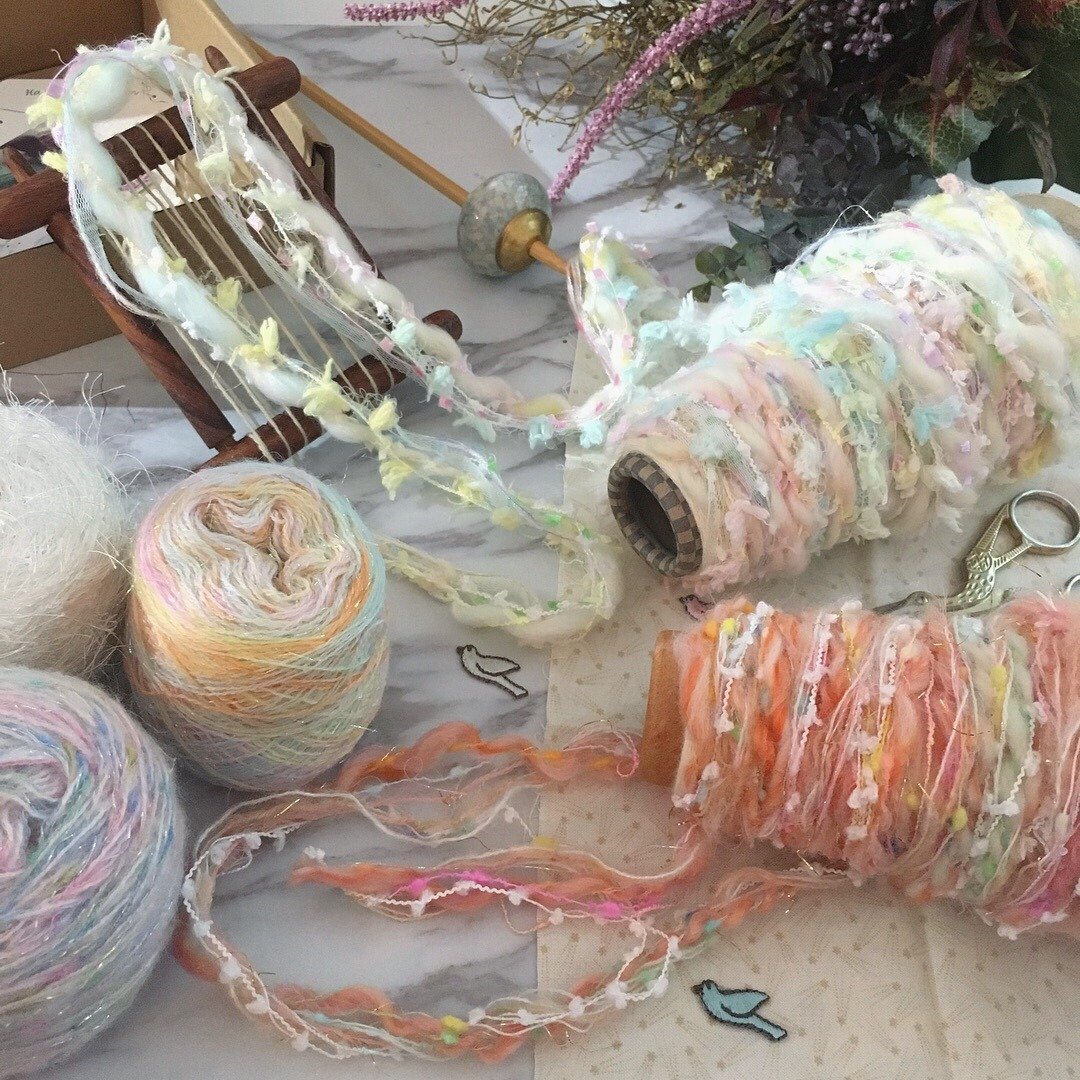 限量版棉花糖色系手纺线材礼合装/手作素材/手工材料/手捻线/毛线 - 编织/刺绣/羊毛毡/裁缝 - 羊毛 多色