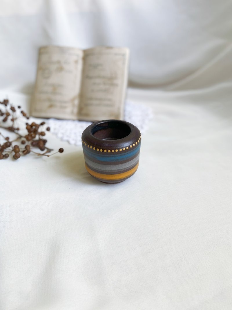 【好日恋物】德国带回KMK雾面陶瓷烛台 - 蜡烛/烛台 - 陶 多色