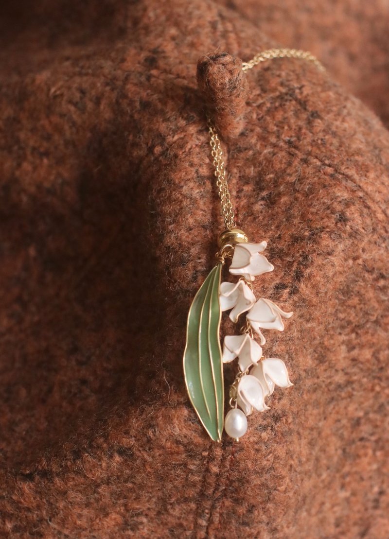 铃兰花 毛衣链 调整长项链 - 项链 - 其他材质 紫色