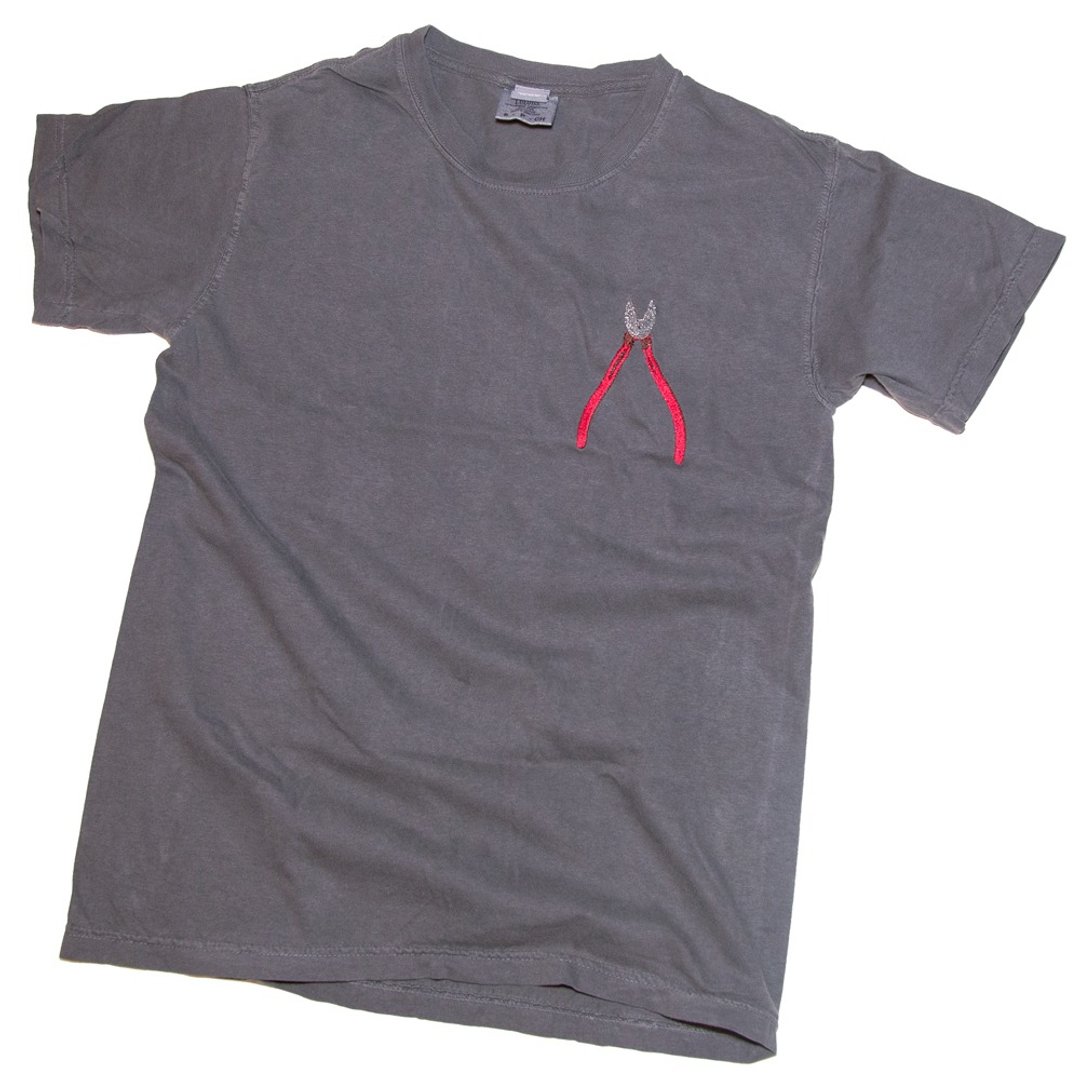 For Father's Day gifts. Nippers Embroidery T-shirt Unisex S ~ XL size Tcollector - 女装 T 恤 - 棉 灰色