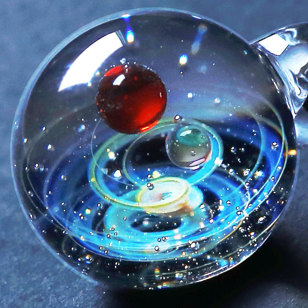 【原创宇宙琉璃项链】日本银河玻璃吊坠圣诞星空送礼生日饰品礼物 - 项链 - 玻璃 