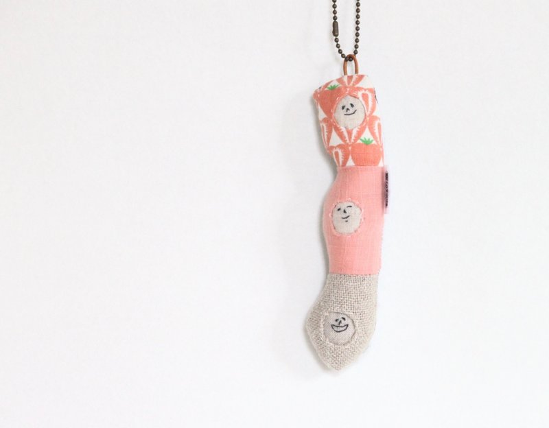 mame Pink Strap - 吊饰 - 棉．麻 粉红色