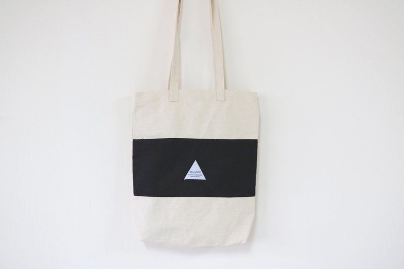 MaryWil你的幸运色拼接帆布提袋-黑 - 侧背包/斜挎包 - 纸 黑色