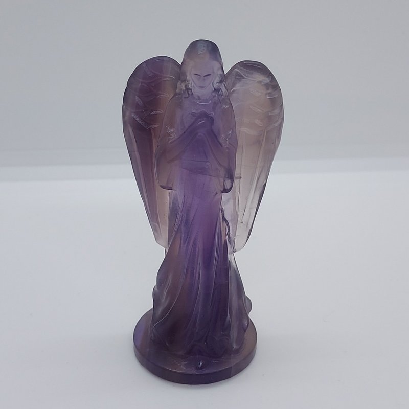 紫萤石天使 - 舒缓紧张情绪 去除负能量 - 摆饰 - 水晶 