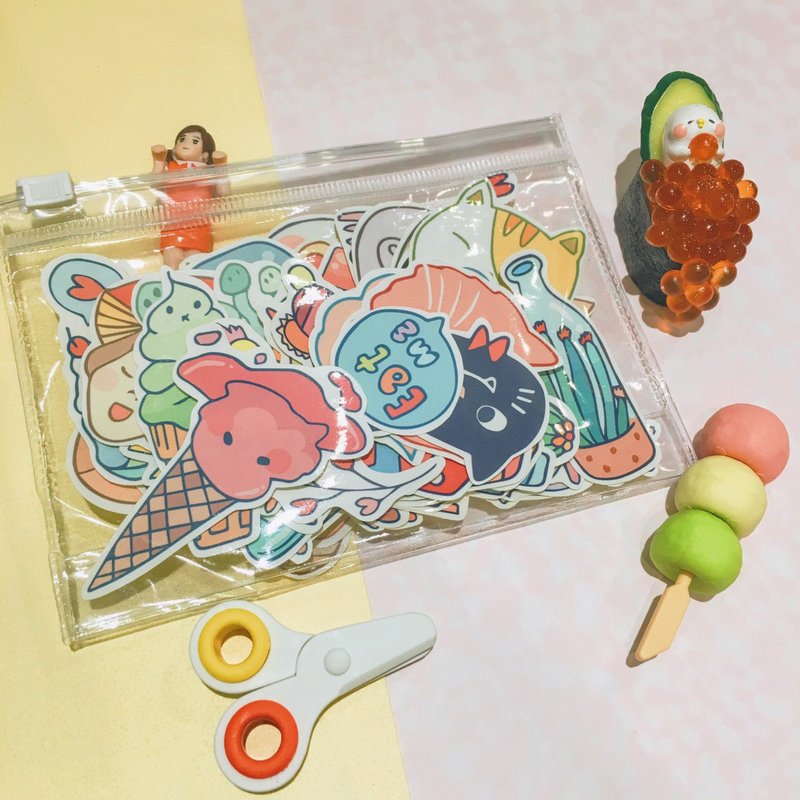 甜秘密新贴纸包全套 (共79入)/ 赠明信片四张 - 贴纸 - 纸 