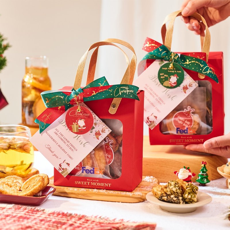 (预算150内)【公司圣诞礼盒推荐】手挽圣诞礼盒 可加公司Logo - 茶 - 其他金属 红色