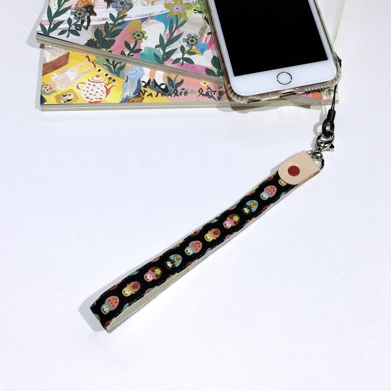 俄罗斯娃娃 手机吊绳/手绳/饰品 - 挂绳/吊绳 - 棉．麻 黑色