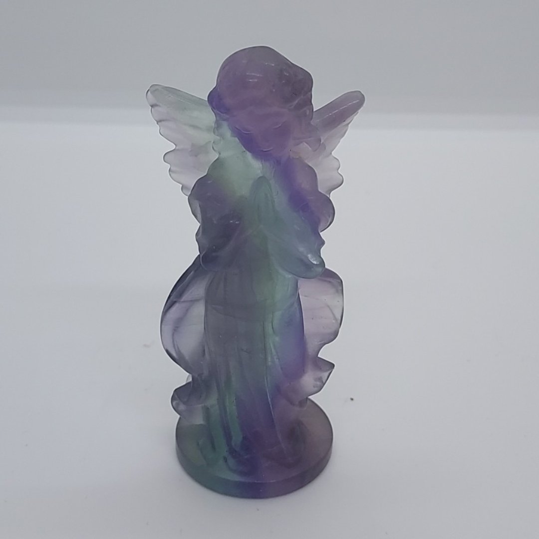 萤石天使 - 舒缓紧张情绪 去除负能量 - 摆饰 - 水晶 