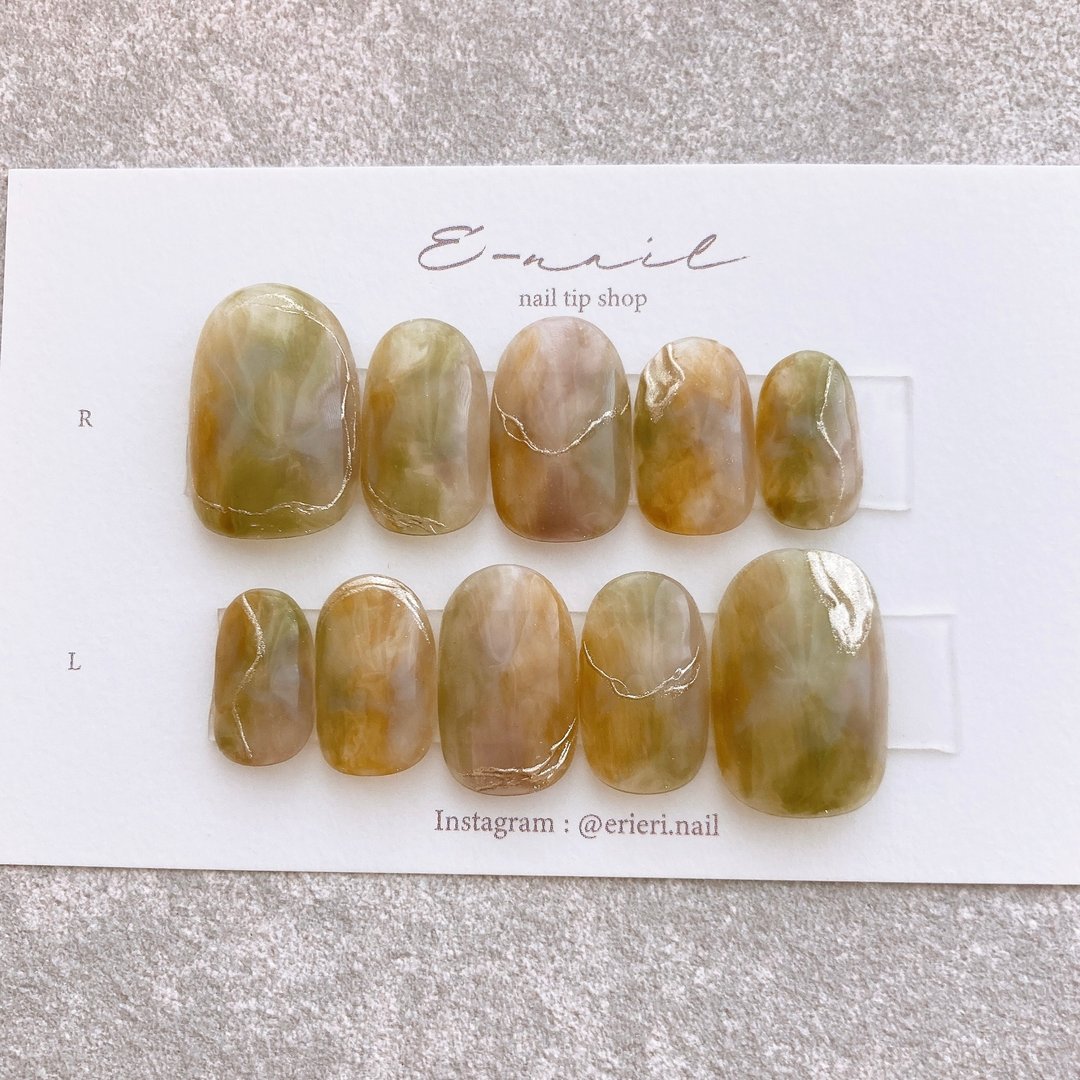 植物细微差别可爱指甲美丽的指甲设计 - 指甲油/指甲贴 - 塑料 