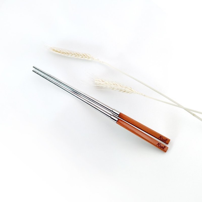 【KROLL】纯钛家用筷-限量版-红豆杉 - 筷子/筷架 - 其他金属 银色