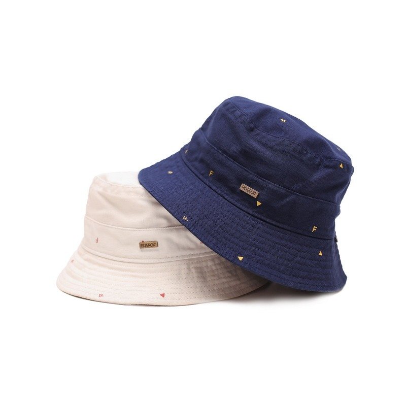 Filter017 Letter F Polka Dot Bucket Hat  F波点渔夫帽 - 帽子 - 棉．麻 多色