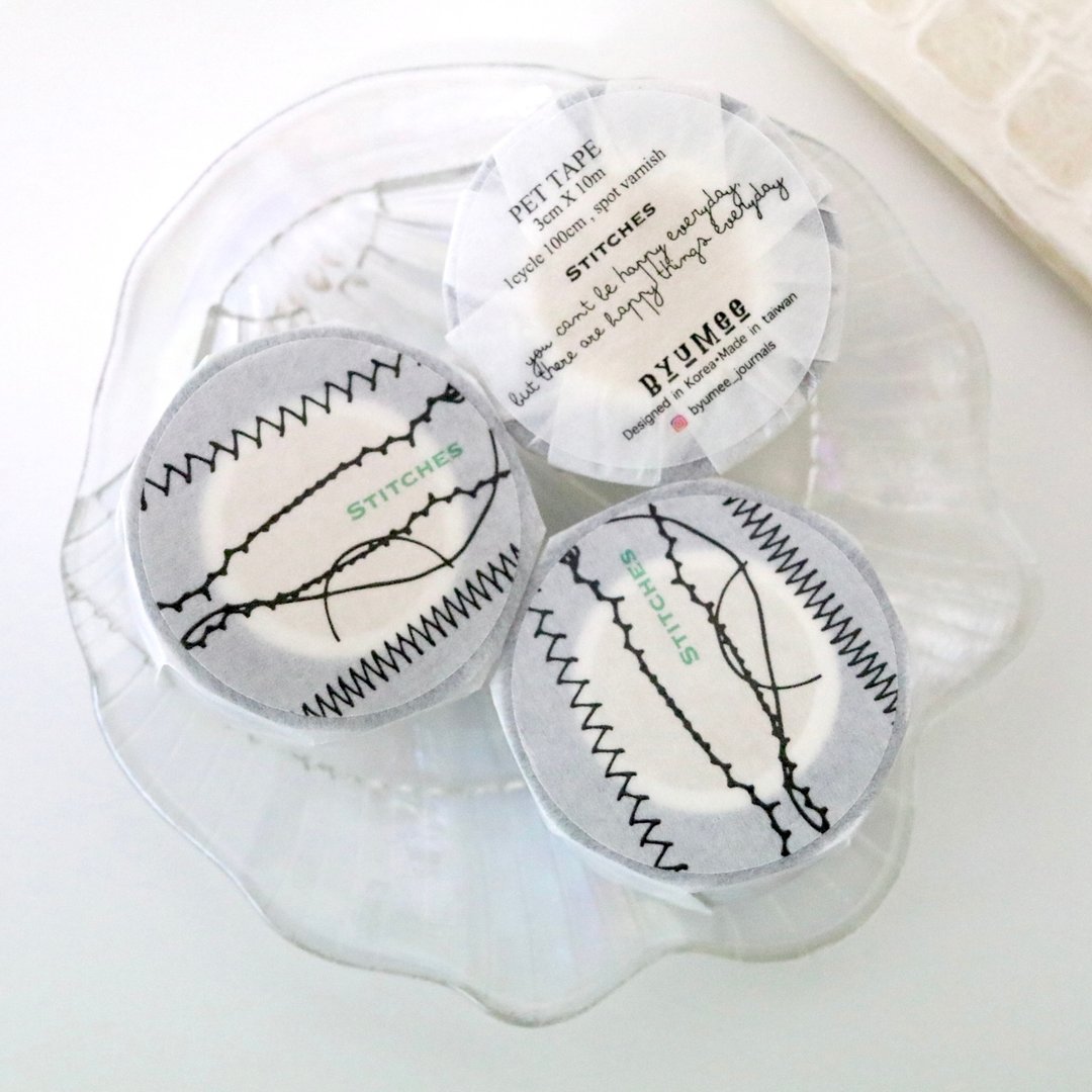 STITCHES PET TAPE (3cm X 10m) - 纸胶带 - 聚酯纤维 透明