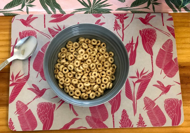 aLoveSupreme南非手绘美耐皿万用隔热餐桌垫_ 粉红白底非洲植物园 - 餐垫/桌巾 - 其他材质 