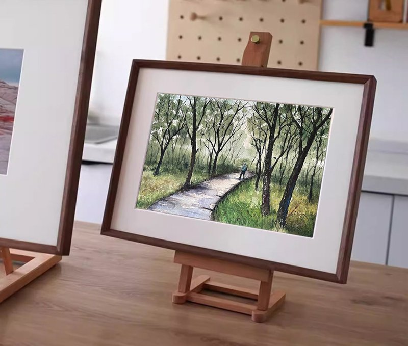 一个人的自在 | 疗愈水彩系列 水彩原画 - 海报/装饰画/版画 - 纸 白色