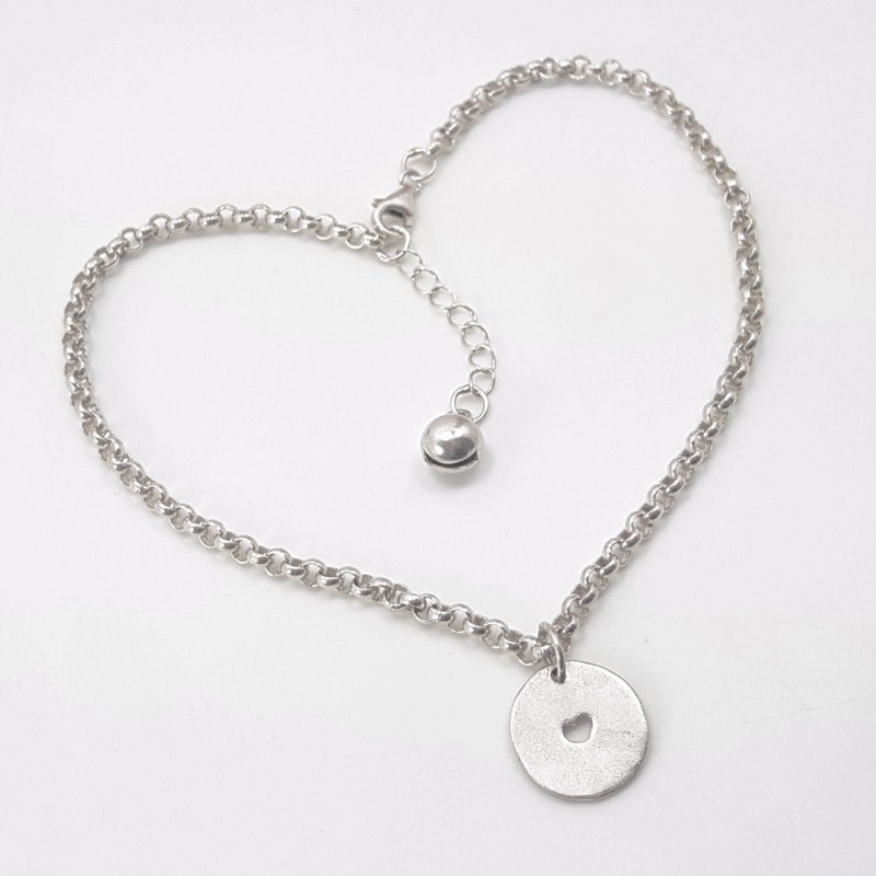 V15款-做不出一样的银手链-圆之心.925纯银手链-御匠敲饰 - 手链/手环 - 纯银 银色