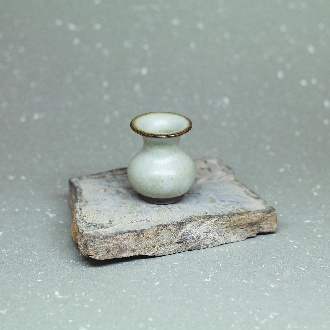 粉青盖置 笔插 花器 多用途 手作陶器 茶道具 - 植栽/盆栽 - 陶 