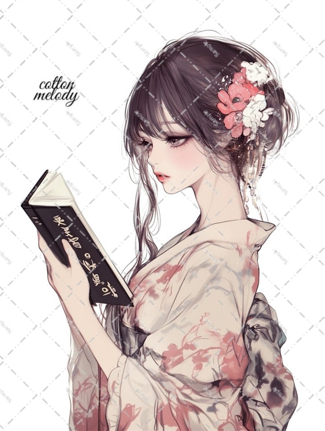original sticker no.6176 人物贴纸 原创贴纸 人物贴纸 女孩贴纸 原创人物贴纸 - 贴纸 - 纸 