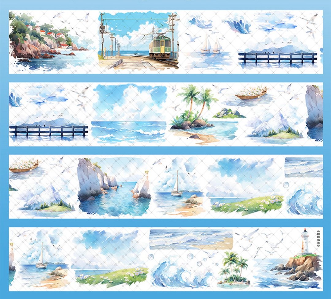 夏日晴空 PET 纸胶带 - 纸胶带 - 其他材质 多色