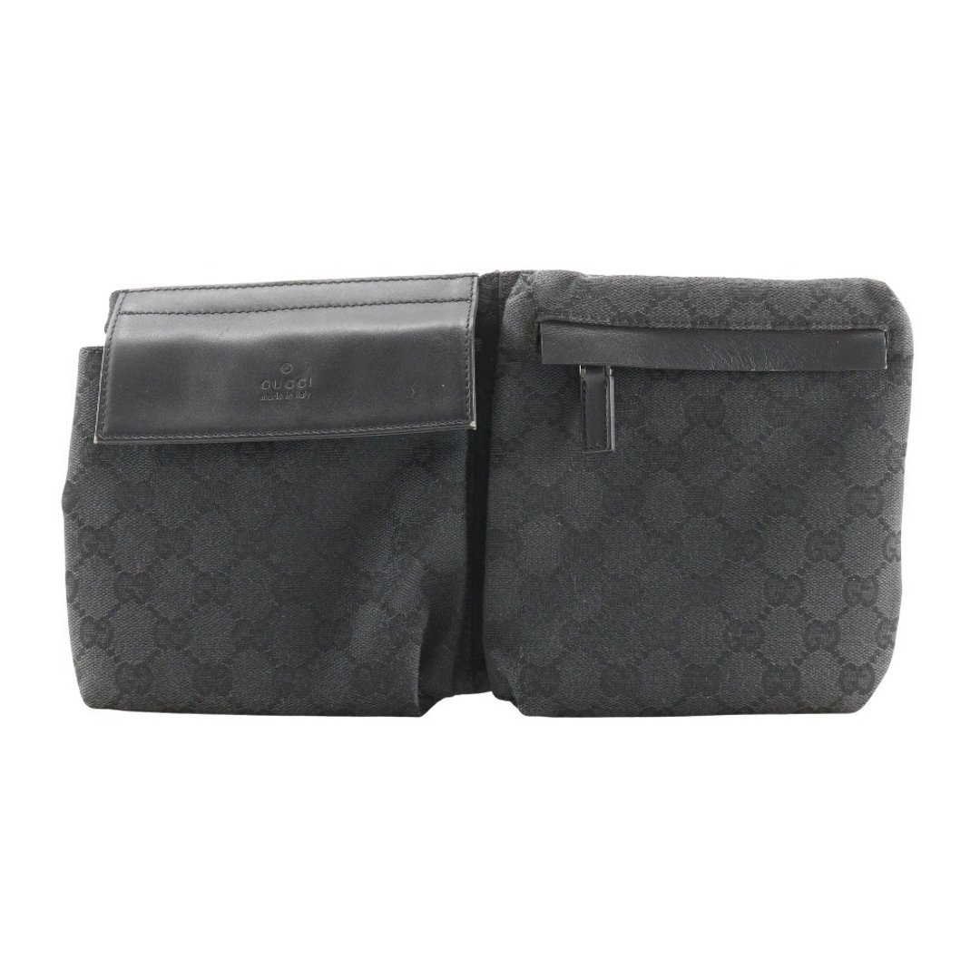 【日本直送】Gucci GUCCI 侧背包 腰包 28566 GG帆布 × 皮革 黑色 男女皆宜【二手品】 - 侧背包/斜挎包 - 其他人造纤维 黑色