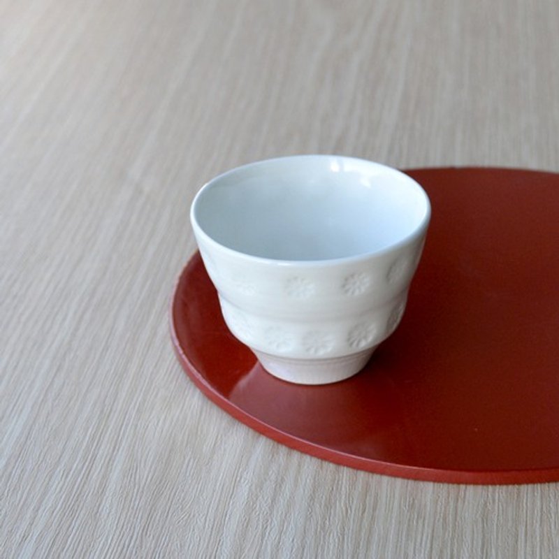 白砂三岛雕刻杯 - 其他 - 陶 