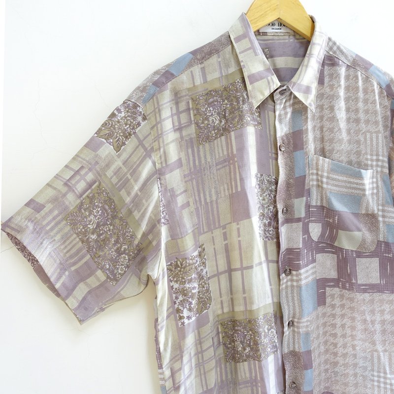│Slowly│浪漫情怀-古着衬衫│vintage.复古.文艺 - 男装衬衫 - 聚酯纤维 多色