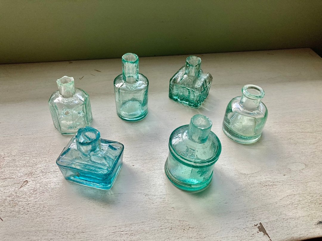 英国百年迷你玻璃墨水瓶 单个出售-其他款式请私讯 - 摆饰 - 玻璃 