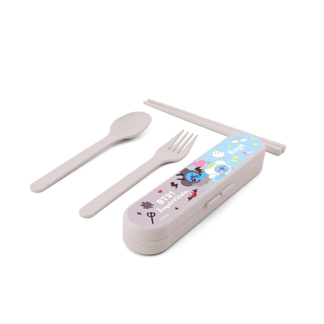 环保餐具套装  BT21 Angel & Villain Edition - KOYA - 餐刀/叉/匙组合 - 其他材质 