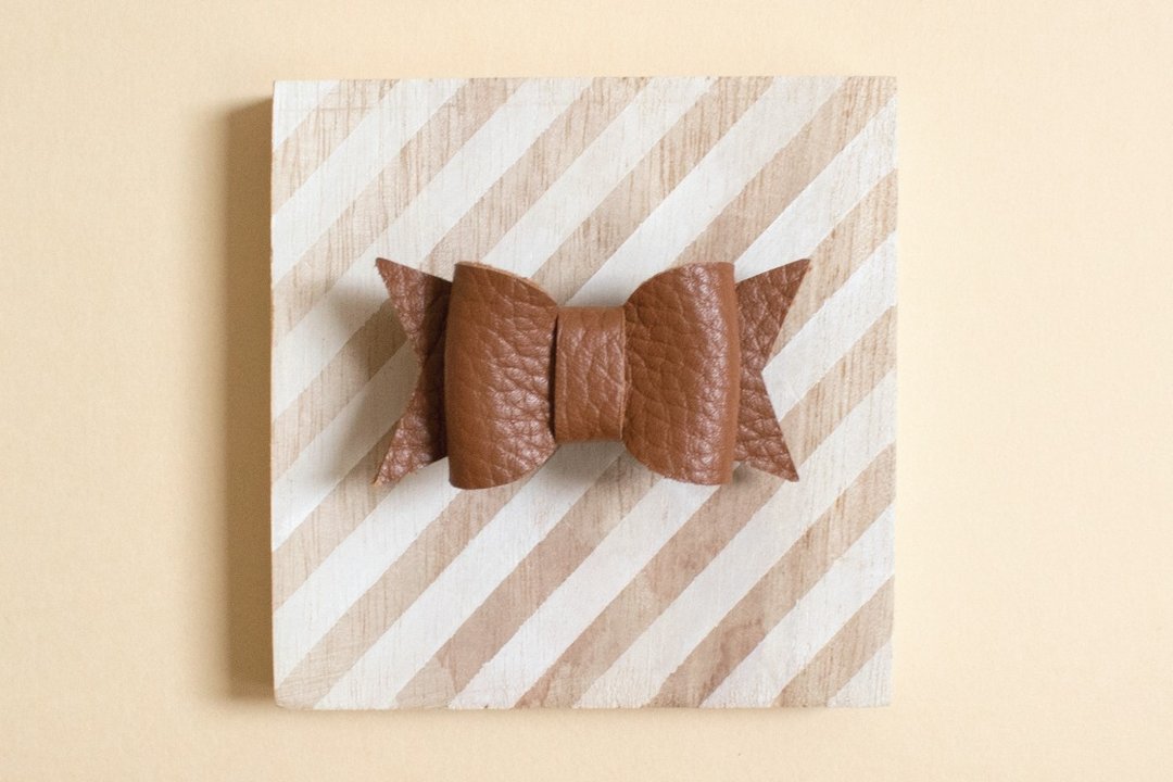 发夹 真皮 皮革 Hair Clip 复古发夹 真皮头饰 儿童发夹 - 发饰 - 真皮 咖啡色