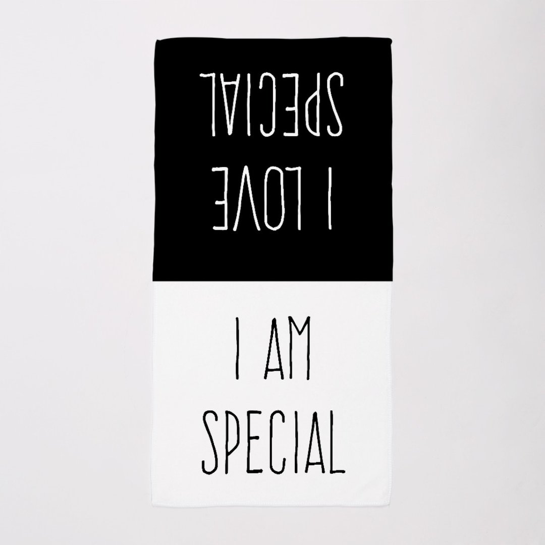 I AM/LOVE SPECIAL 竹炭纤维毛巾/擦发巾 情人节/结婚礼物 - 可定制喜欢的颜色 - 毛巾浴巾 - 聚酯纤维 白色